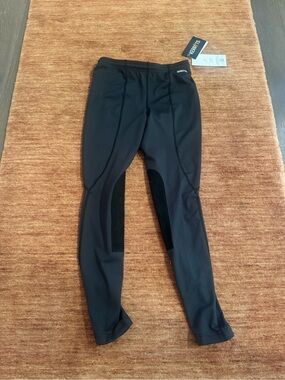 Kerrits Black Kids Equestrian Leggings with Silicone Knee Patches
